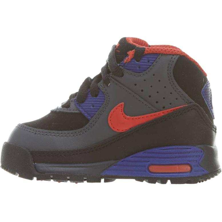 Nike Nike Air Max 90 Abrasion Resistant Low top Toddler Shoes Gray Black Purple Infant And Toddler