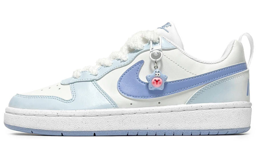 Nike Nike Court Borough Mint Foam Leather Low top Kids' Skateboarding Shoes Light Blue Teenagers