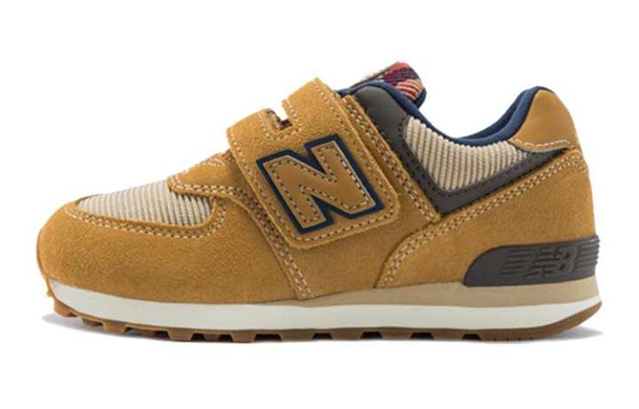 New Balance New Balance NB 574 Comfortable Cushioning Abrasion Resistant Breathable Low top Kids' Running Shoes Dark Brown Kids'