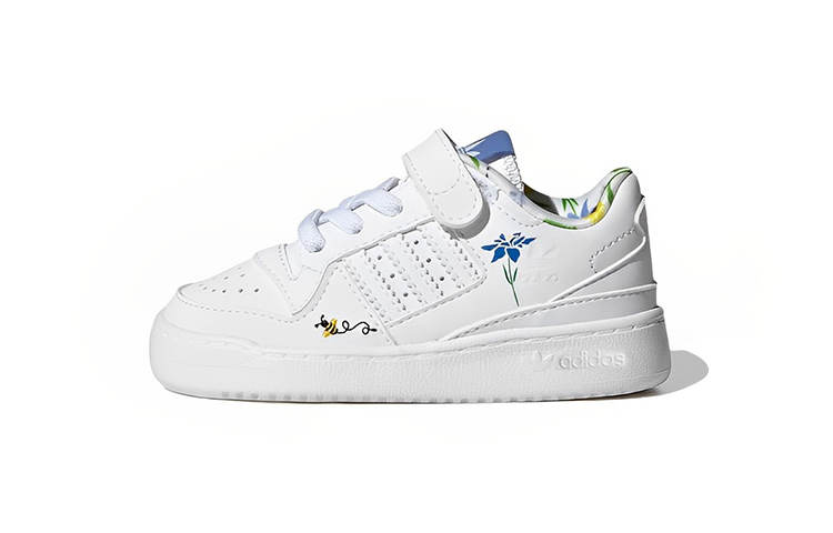 Adidas Originals FORUM Low top Toddler Shoes White Blue Infant And Toddler