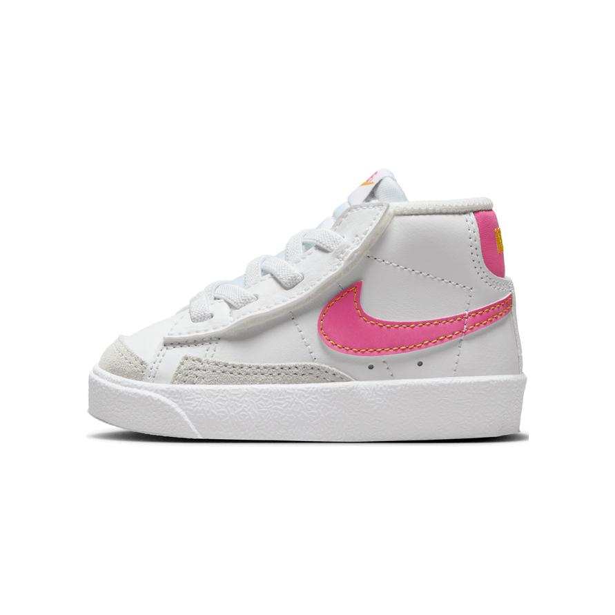 Nike Nike Blazer '77 Cushioning Abrasion Resistant Cushioning, Wear Resistant Mid top Toddler Shoes White Pink