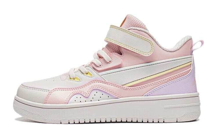 Li-Ning YOUNG Li Ning YOUNG 937 Synthetic Leather Low top Skateboard Shoes Pink Gray Teenagers