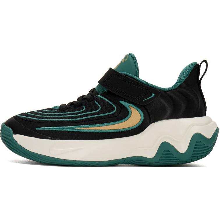 Nike Nike Giannis Immortality Abrasion Resistant Low top Children's Basketball Shoes Black Green Children Aged 3 7 Years Old
