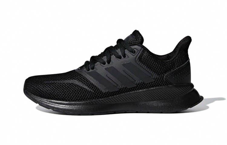 Adidas Neo Runfalcon 1.0 K Slip Resistant Low top Kids' Running Shoes Pure Black Kids'