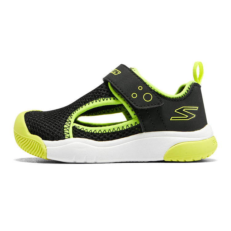 Skechers Breathable Children's Sandals Green Black Children Aged 3 7 Years Old