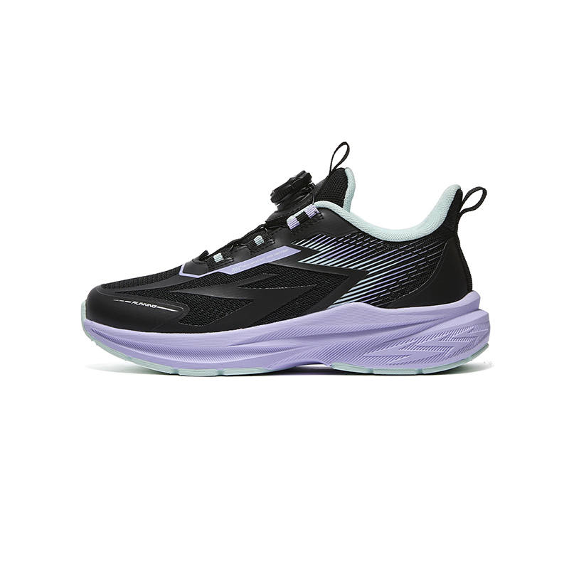 361°KIDS Slip Resistant, Abrasion Resistant, Lightweight Cushioning Kids' Running Shoes Black Purple Kids'