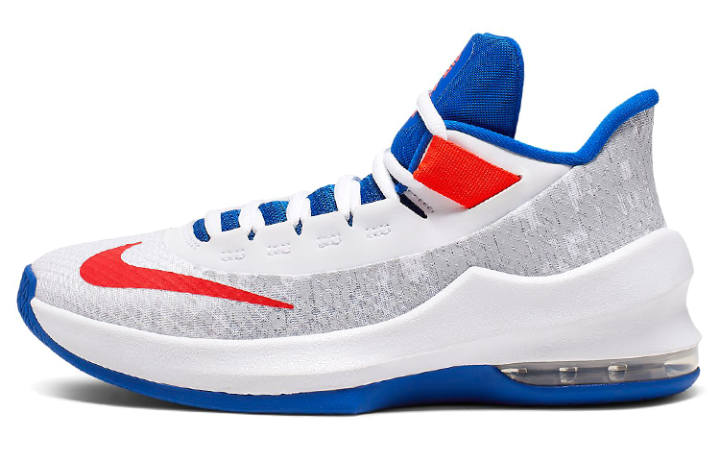 Nike Nike Air Max Infuriate 2 Mid Low top Basketball Shoes Gray Blue International Version Kids'