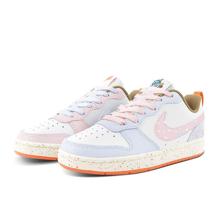 Nike Nike Court Borough Low top Kids' Skateboarding Shoes Blue Pink Teenagers