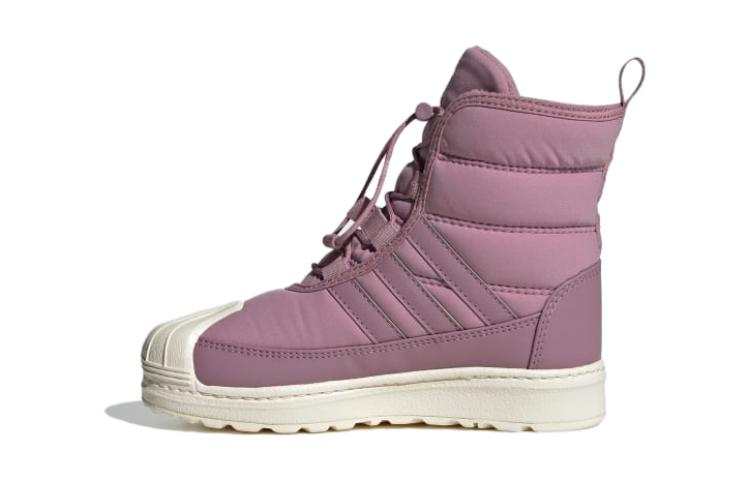 Adidas Originals SUPERSTAR 360 2.0 Cushioning Abrasion Resistant Thermal High top Kids Lifestyle Shoes Orchid Purple
