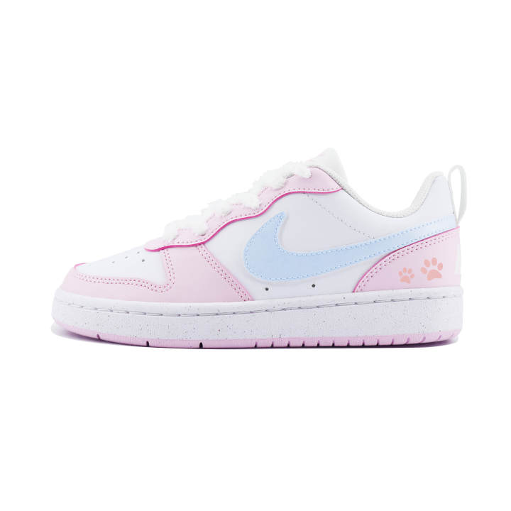 Nike Nike Court Borough Cute Cat Paw Leather Slip Resistant Abrasion Resistant Slip Resistant Abrasion Resistant Low top