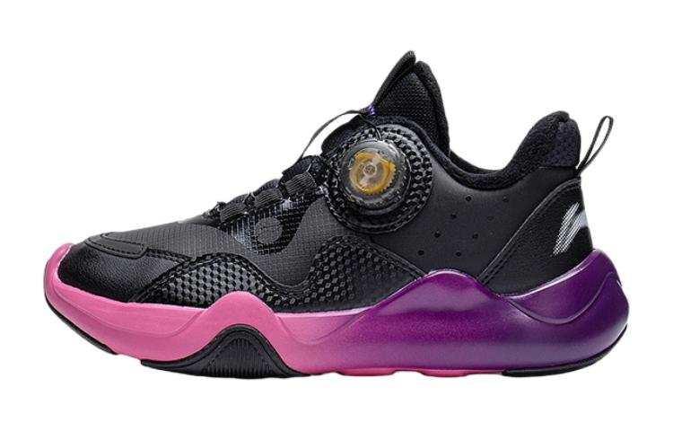 Li-Ning YOUNG Li Ning YOUNG Slip Resistant, Abrasion Resistant, Breathable Low top Casual Shoes Black Purple Teenagers