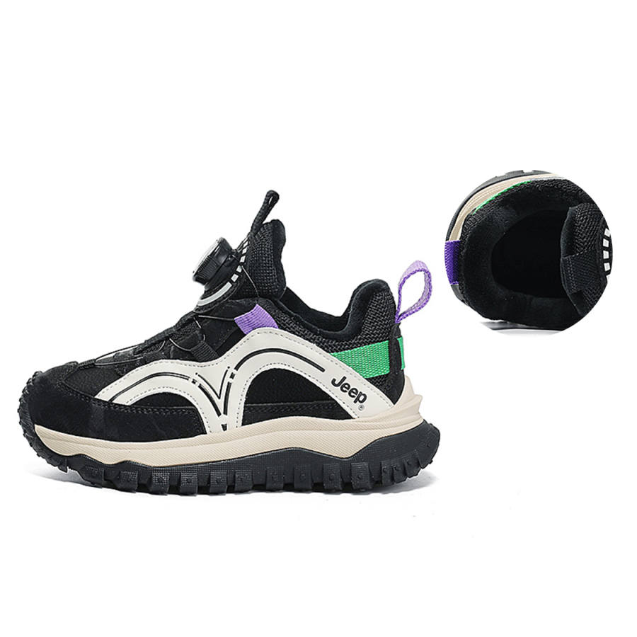 Jeep Fabric Fashion Comfortable And Trendy Casual Athletic Shoes With Thin Cotton Fleece Lining