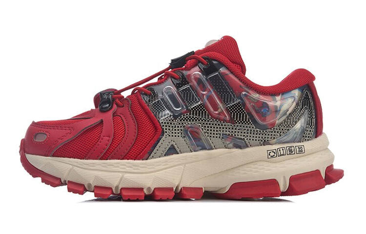 Li-Ning YOUNG Li Ning YOUNG Furious Handsome ACE Low top Casual Shoes Red Gray Teenagers