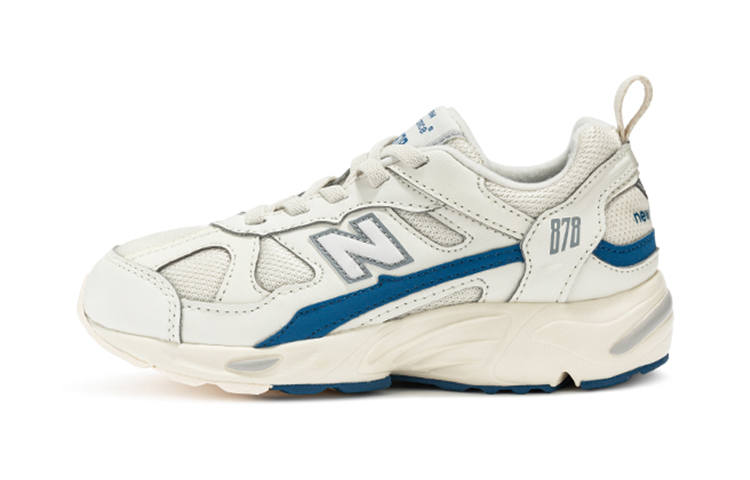 New Balance New Balance NB 878 Synthetic Leather Cushioning Abrasion Resistant Breathable Low top Running Shoes Milk White Kids'