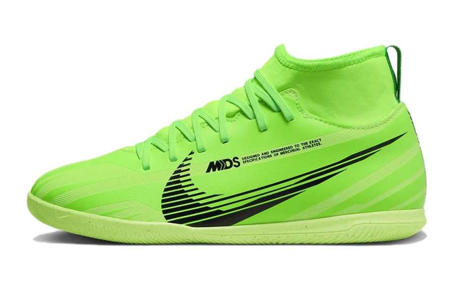 Nike Nike Jr Superfly 9 Club MDS IC Slip Resistant, Abrasion Resistant, Breathable High top Kids' Soccer Shoes Green Kids'