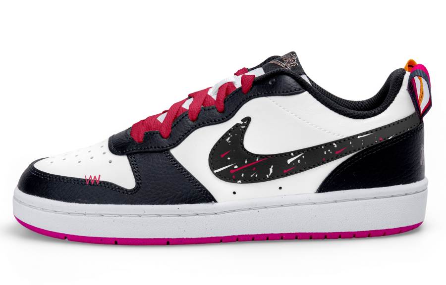 Nike Nike Court Borough Low top Kids' Skateboarding Shoes White Black Teenagers