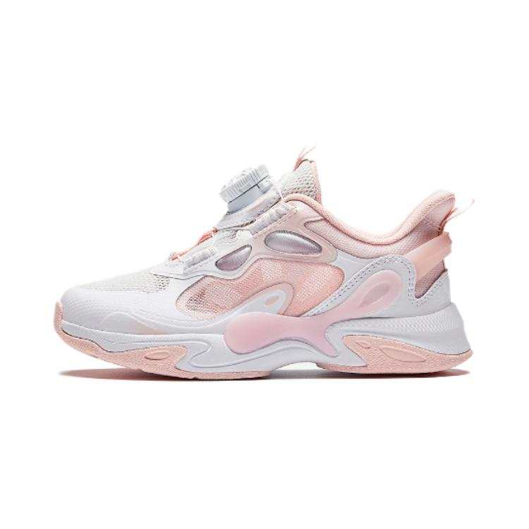 Antakids Comfortable Slip Resistant Abrasion Resistant Low top Kids Lifestyle Shoes White Pink