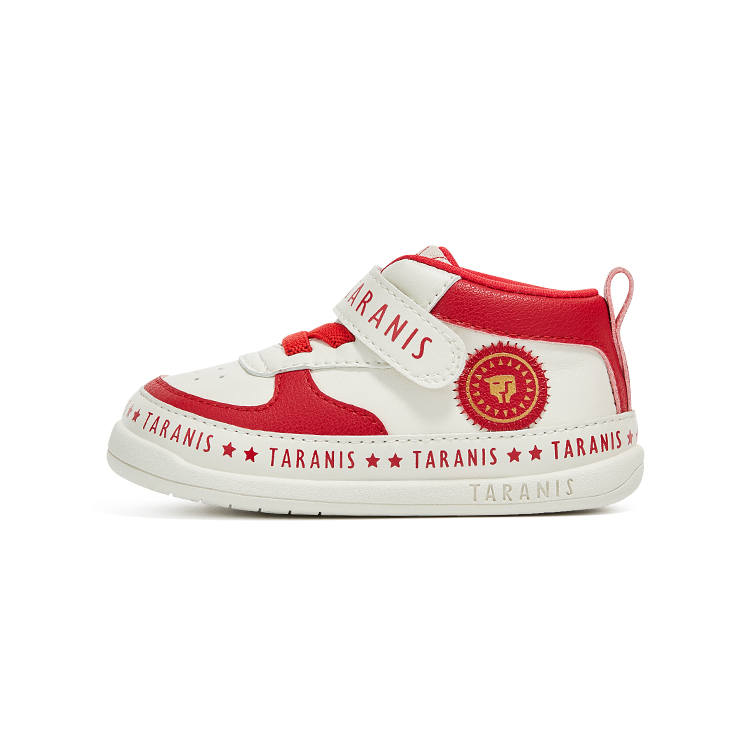 TARANIS Pre Walking Baby Shoes White Red Infant And Toddler