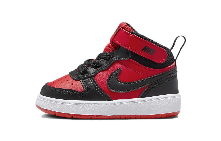 Nike Nike Court Borough Mid 2 Abrasion Resistant Abrasion Resistant Mid top Toddler Shoes Red Black Infant And Toddler