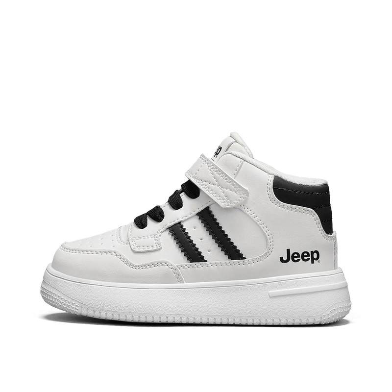 Jeep Synthetic Leather Abrasion Resistant Lightweight Cushioning Mid top Kids' Skateboarding Shoes Teenagers