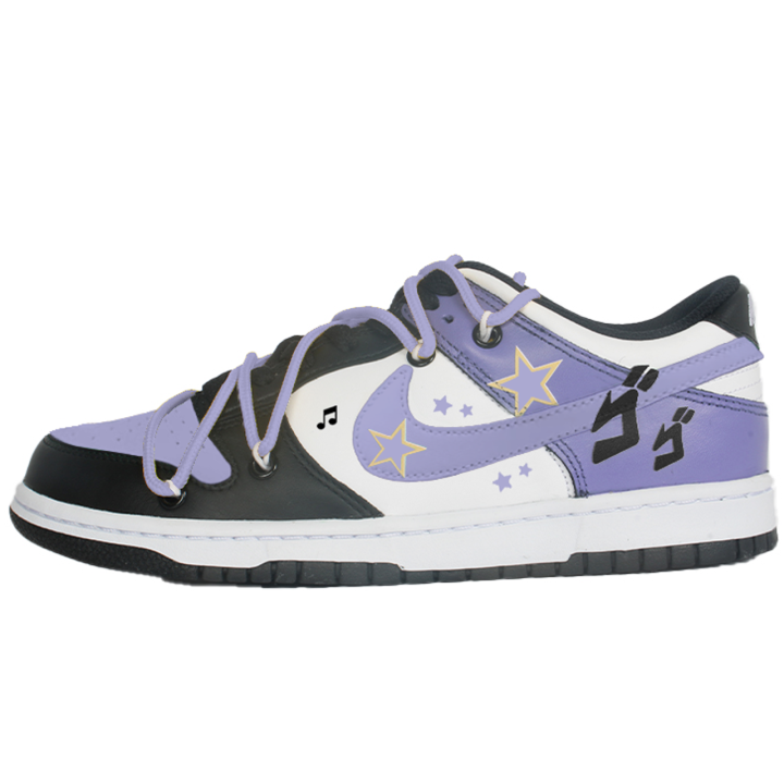 Nike Nike Dunk Sparkling Star Cluster 2 Purple Star Leather Slip Resistant Abrasion Resistant
