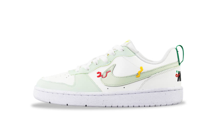 Nike Nike Court Borough Slip Resistant Abrasion Resistant Low top Kids' Skateboarding Shoes Light Green Teenagers