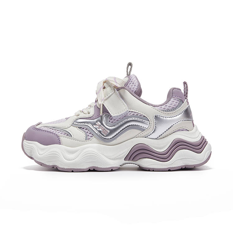7-PE 7 PE Low top Casual Shoes Beige/Purple/Silver Kids'