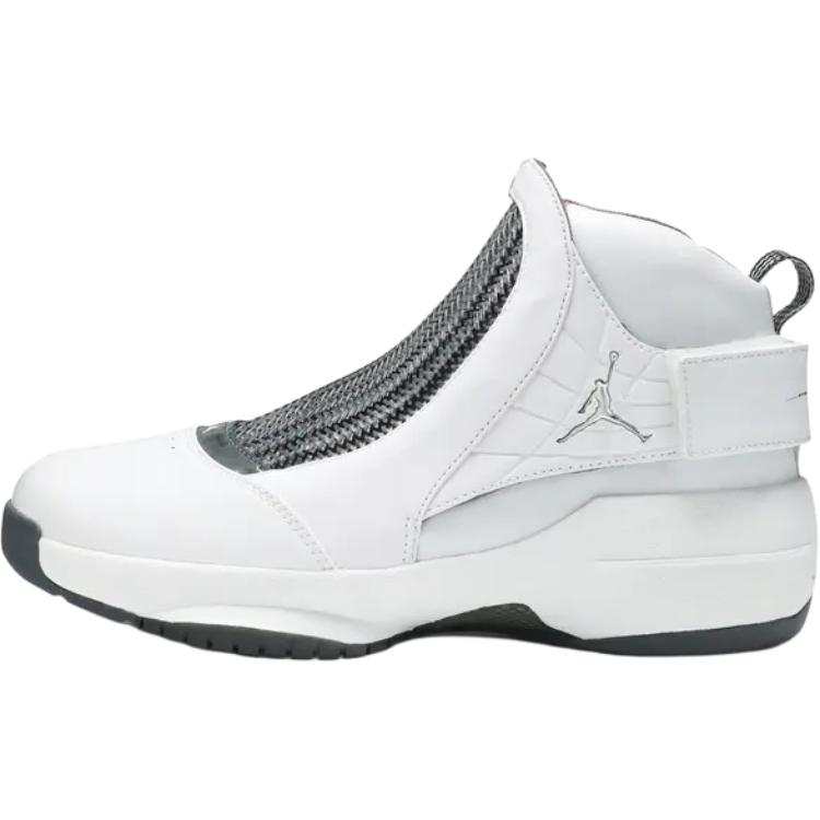 Jordan Jordan Air Jordan 19 Leather High top Children's Basketball Shoes White Teenagers