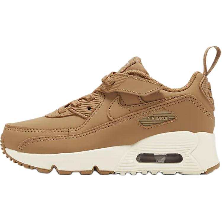 Nike Nike Air Max 90 EasyOn Abrasion Resistant Low top Kids' Running Shoes Brown Children Aged 3 7 Years Old
