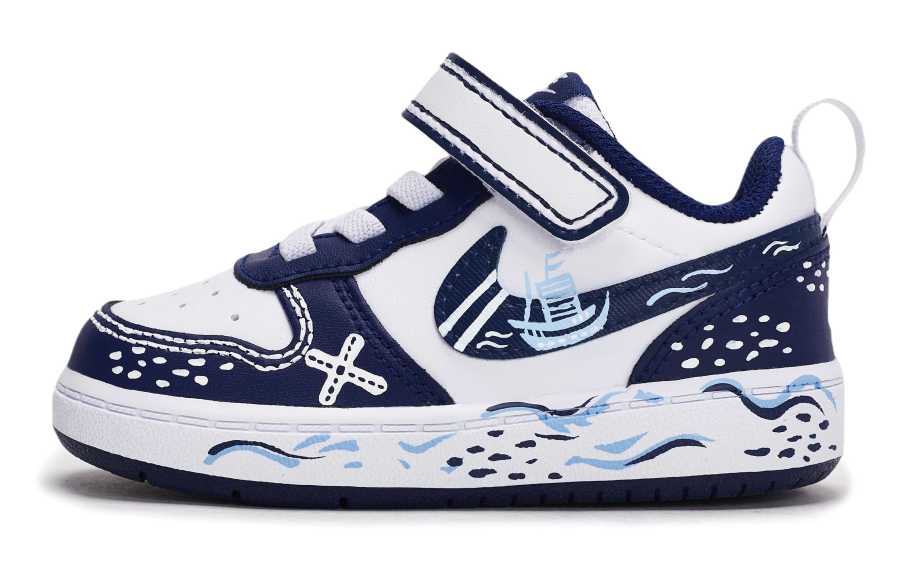 Nike Nike Low 2 Slip Resistant Abrasion Resistant Slip Resistant Abrasion Resistant Low top Toddler Shoes White Blue