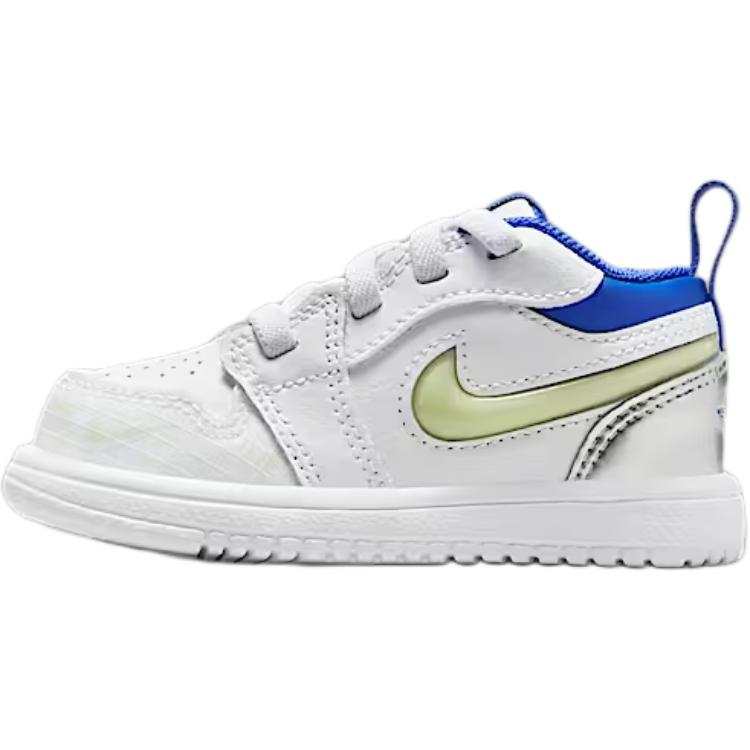 Jordan Jordan 1 Slip Resistant Abrasion Resistant Low top Toddler Shoes White Blue Infant And Toddler