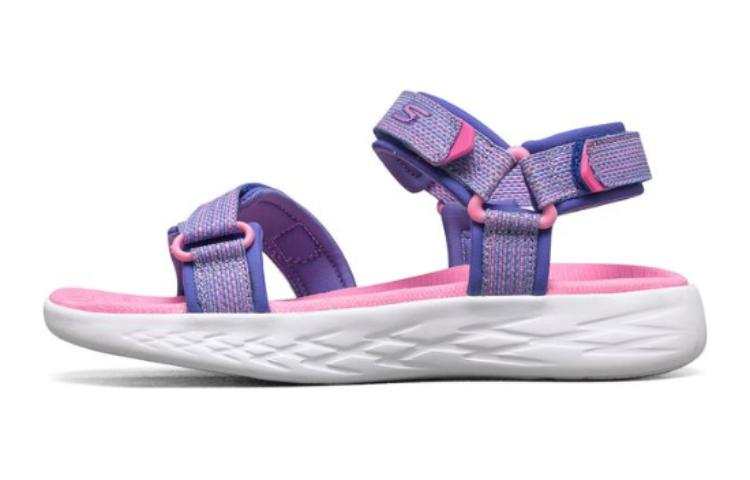 Skechers ON THE GO Slip Resistant Abrasion Resistant Children's Sandals Blue Pink Teenagers