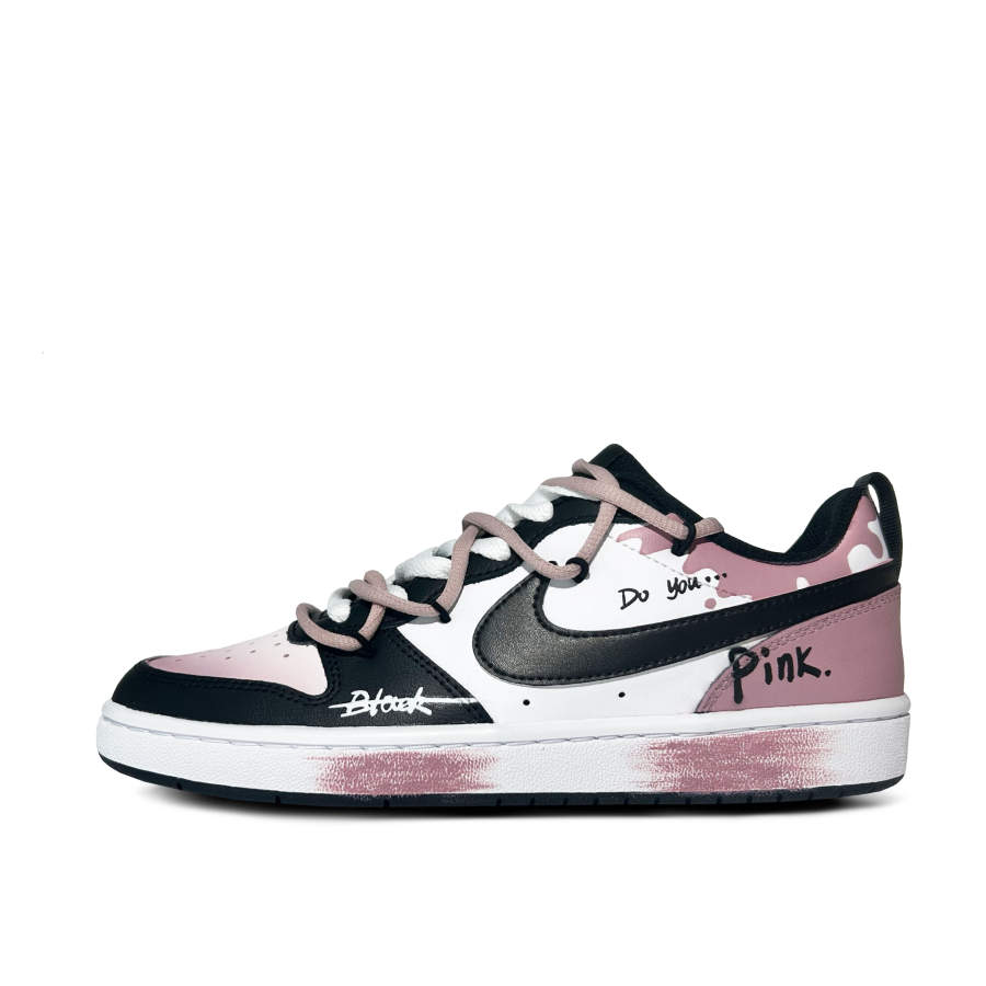 Nike Nike Court Borough Dirty Pink Low top Kids' Skateboarding Shoes Black Pink Unisex