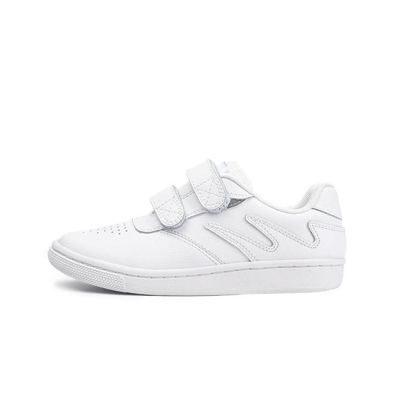 GOLUCK Cow Leather Slip Resistant Cushioning Low top Skateboard Shoes White Kids'