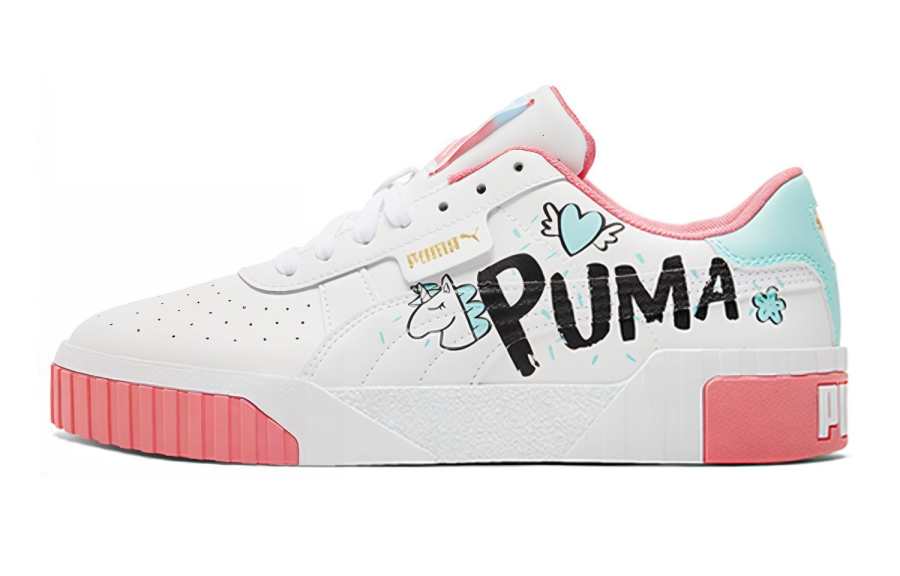 PUMA Low top Kids' Skateboarding Shoes White Green Pink