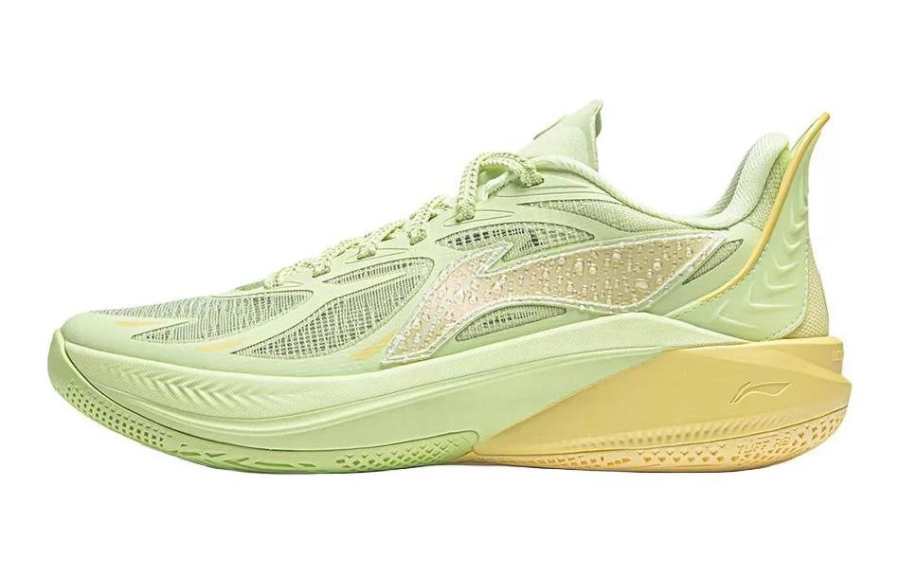 Li-Ning YOUNG Li Ning YOUNG SONIC 12 Low top Basketball Shoes Butterfly Pink Green Teenagers