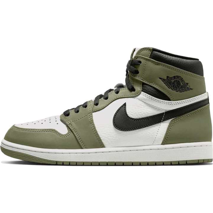 Jordan Jordan 1 High top Basketball Shoes Green Unisex