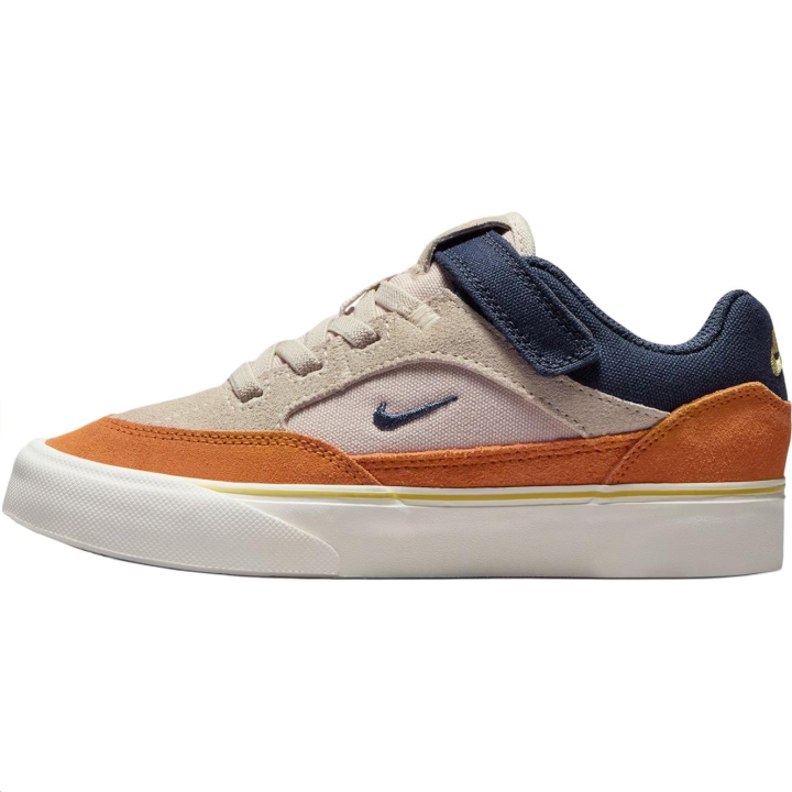 Nike Nike SB MALOR Slip Resistant Abrasion Resistant Low top Skateboard Shoes Brown Blue Kids'