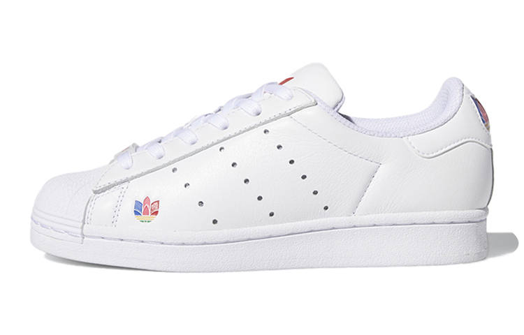Adidas Originals Superstar Collection Pure J Breathable Low top Kids' Skateboarding Shoes White Teenagers