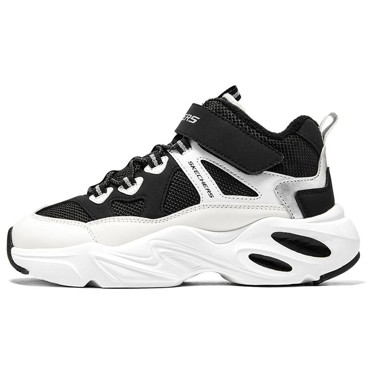 Skechers Kids Meteor Fleece Lined Hook and Loop Versatile Comfortable Boots Abrasion Resistant Thermal Mid top
