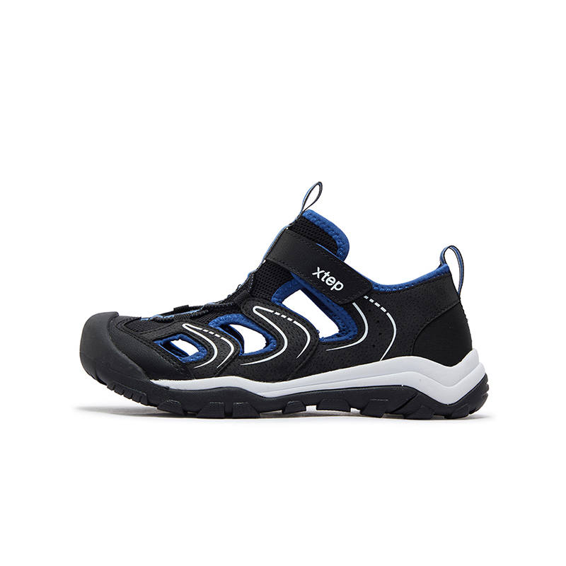 XTEP Slip Resistant Balance Low top Sandal Black Cerulean Kids'