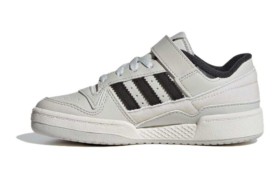 Adidas Originals Forum Low Comfortable Round Toe Anti kick Low top Kids' Skateboarding Shoes White Kids'