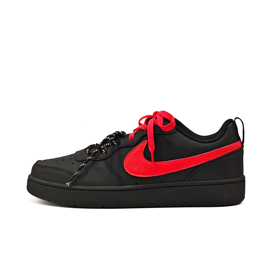 Nike Nike Court Borough Leather Slip Resistant Lightweight Cushioning Low top Kids' Skateboarding Shoes White Teenagers
