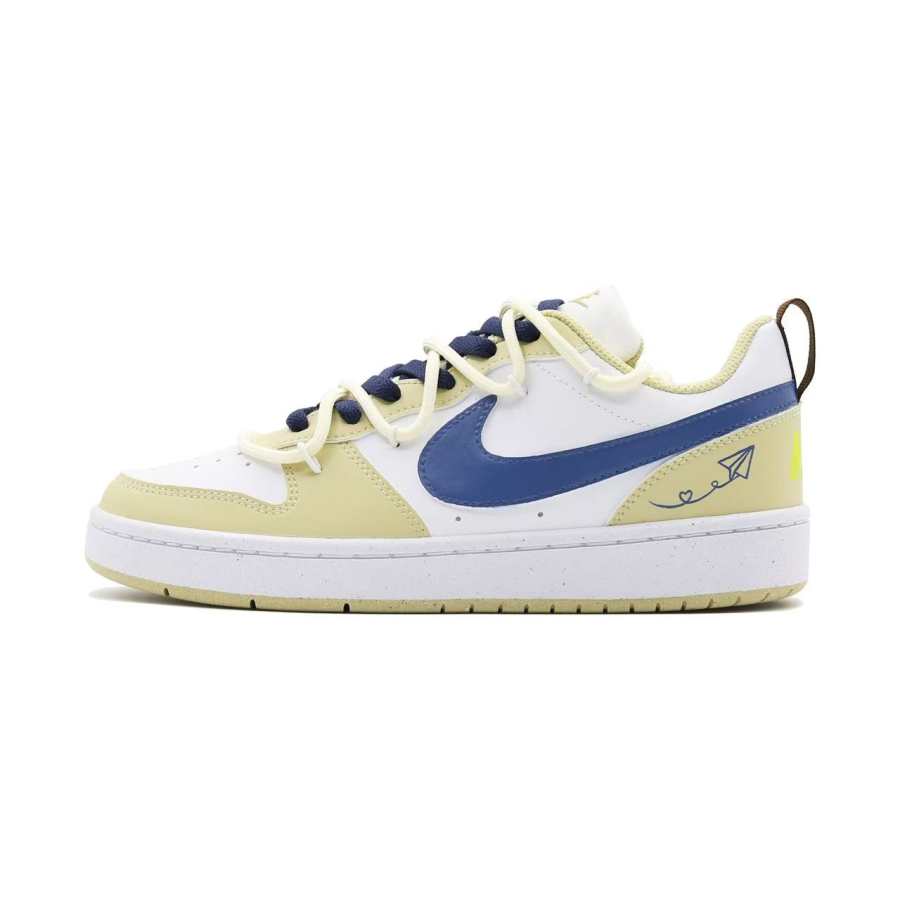 Nike Nike Court Borough Slip Resistant Abrasion Resistant Low top Kids' Skateboarding Shoes Ginger Yellow Teenagers