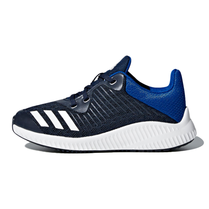 Adidas Adidas Fortarun Comfortable Round Toe Slip Resistant And Breathable Low top Kids' Running Shoes Black White Kids'
