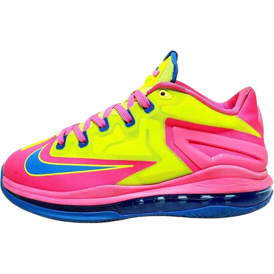 Nike Nike Lebron 11 Slip Resistant Abrasion Resistant Low top Children's Basketball Shoes Pink Yellow Kids'