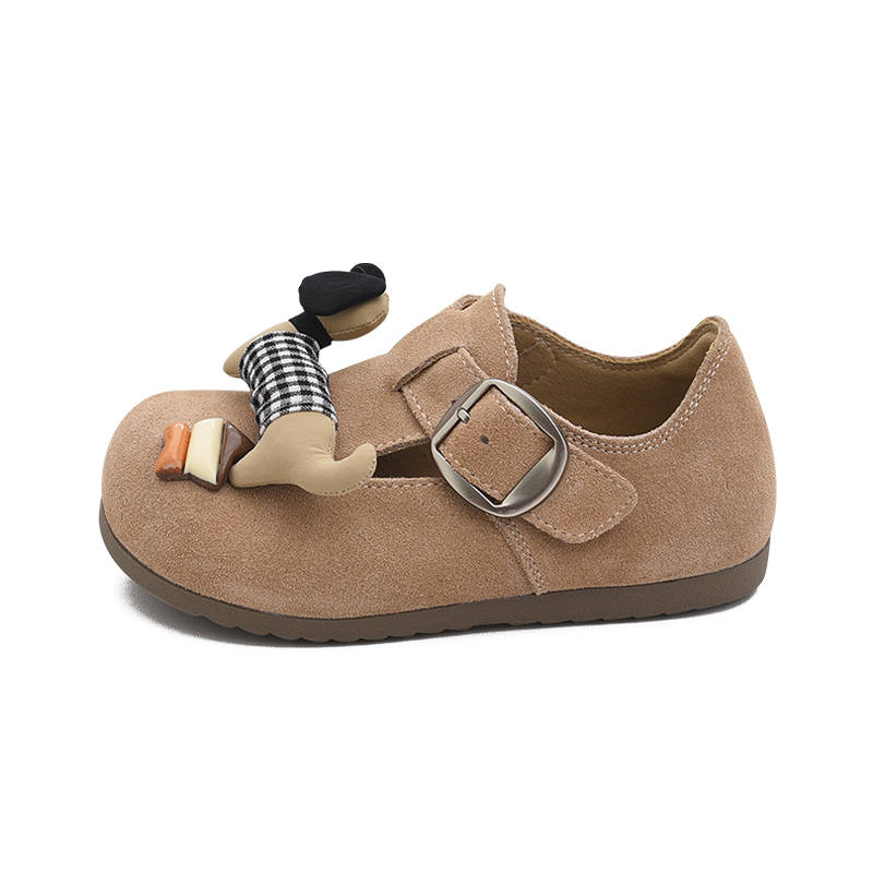 BODING BODING Abrasion Resistant Lightweight Cushioning Slip Resistant Low top Casual Shoes Beige Kids'