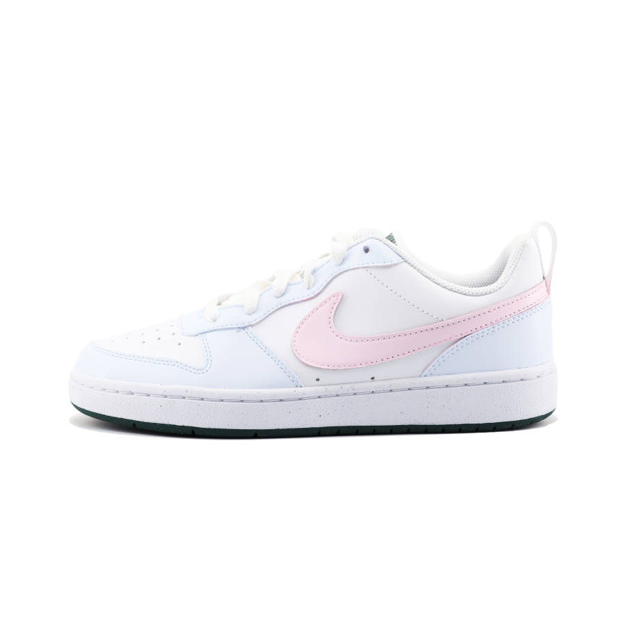 Nike Nike Court Borough Synthetic Leather Low top Kids' Skateboarding Shoes Light Blue Teenagers