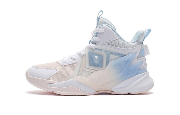 361°KIDS Trendy Slip Resistant Cushioning Abrasion Resistant High top Children's Basketball Shoes White Blue Kids'