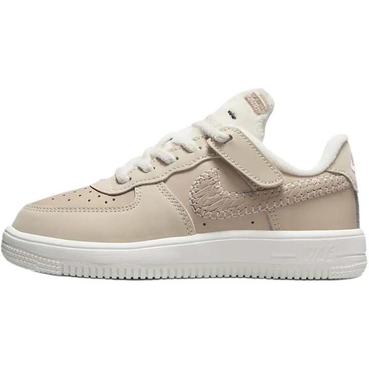 Nike Nike Air Force 1 Slip Resistant Cushioning Abrasion Resistant Low top Kids' Skateboarding Shoes Ecru
